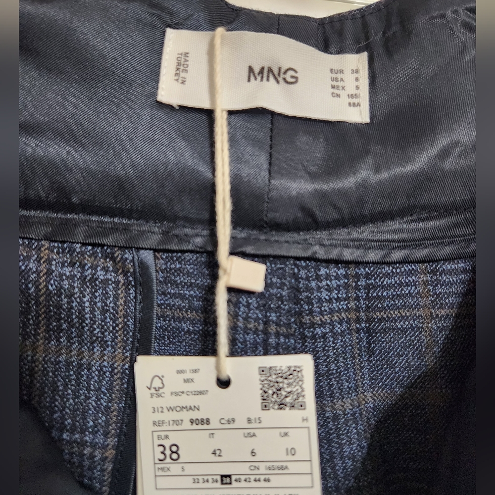 Mango Belt high-waist trousers - Plaid - Picture 12 of 12